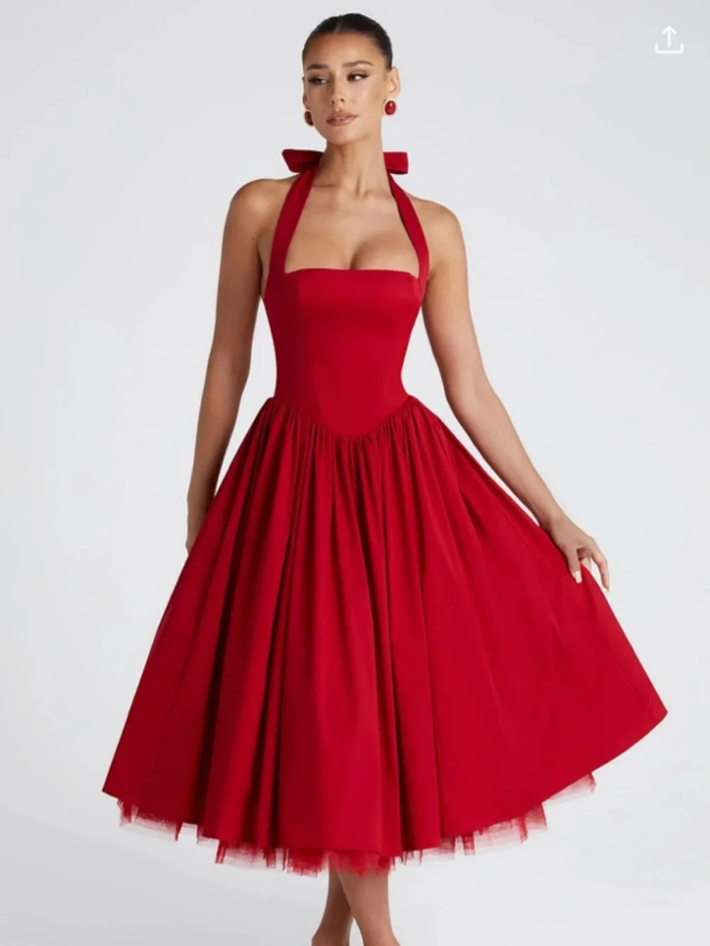 baby boo midi halter dress